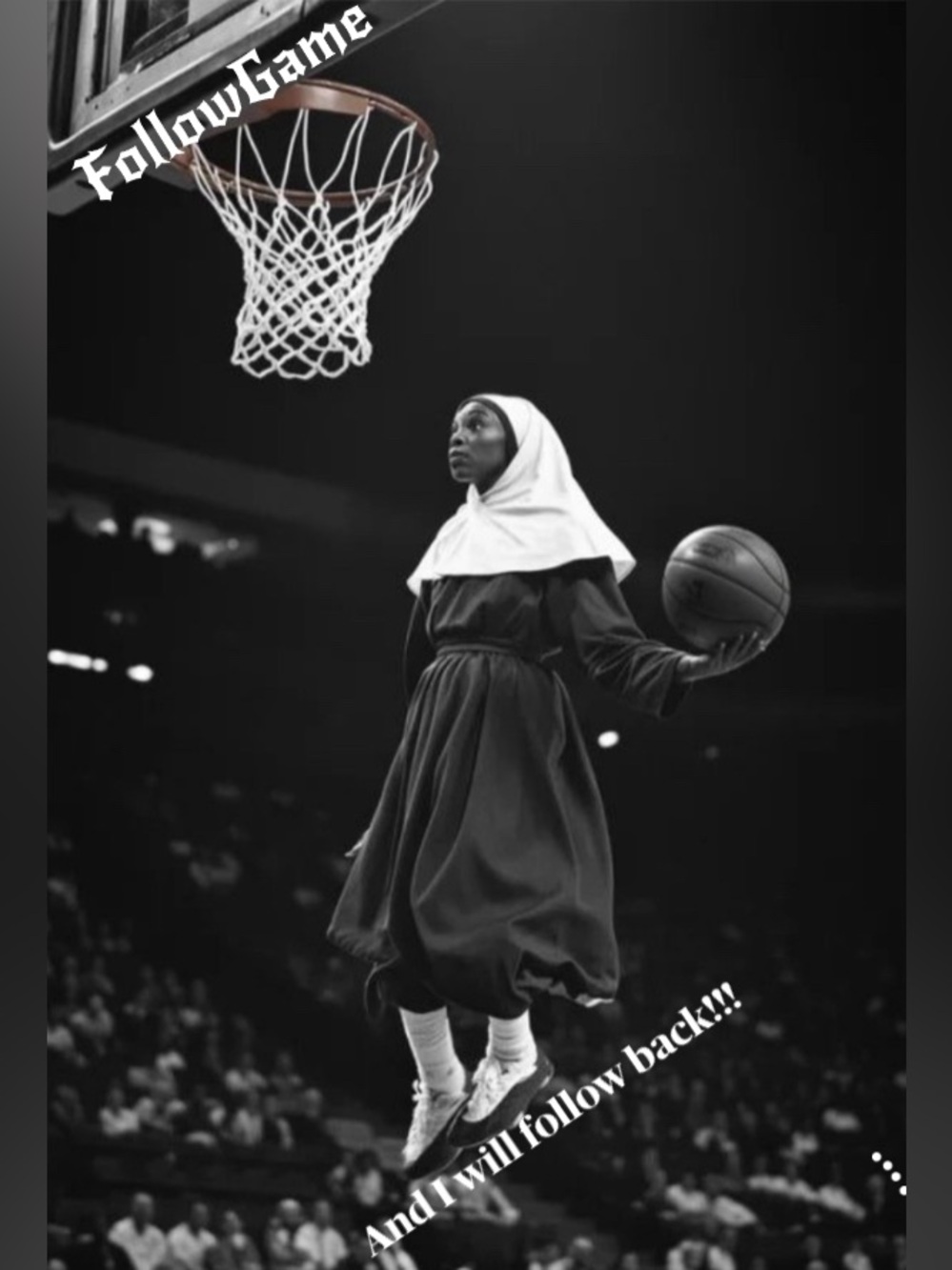 Woman Within Black Dress with White Headscarf